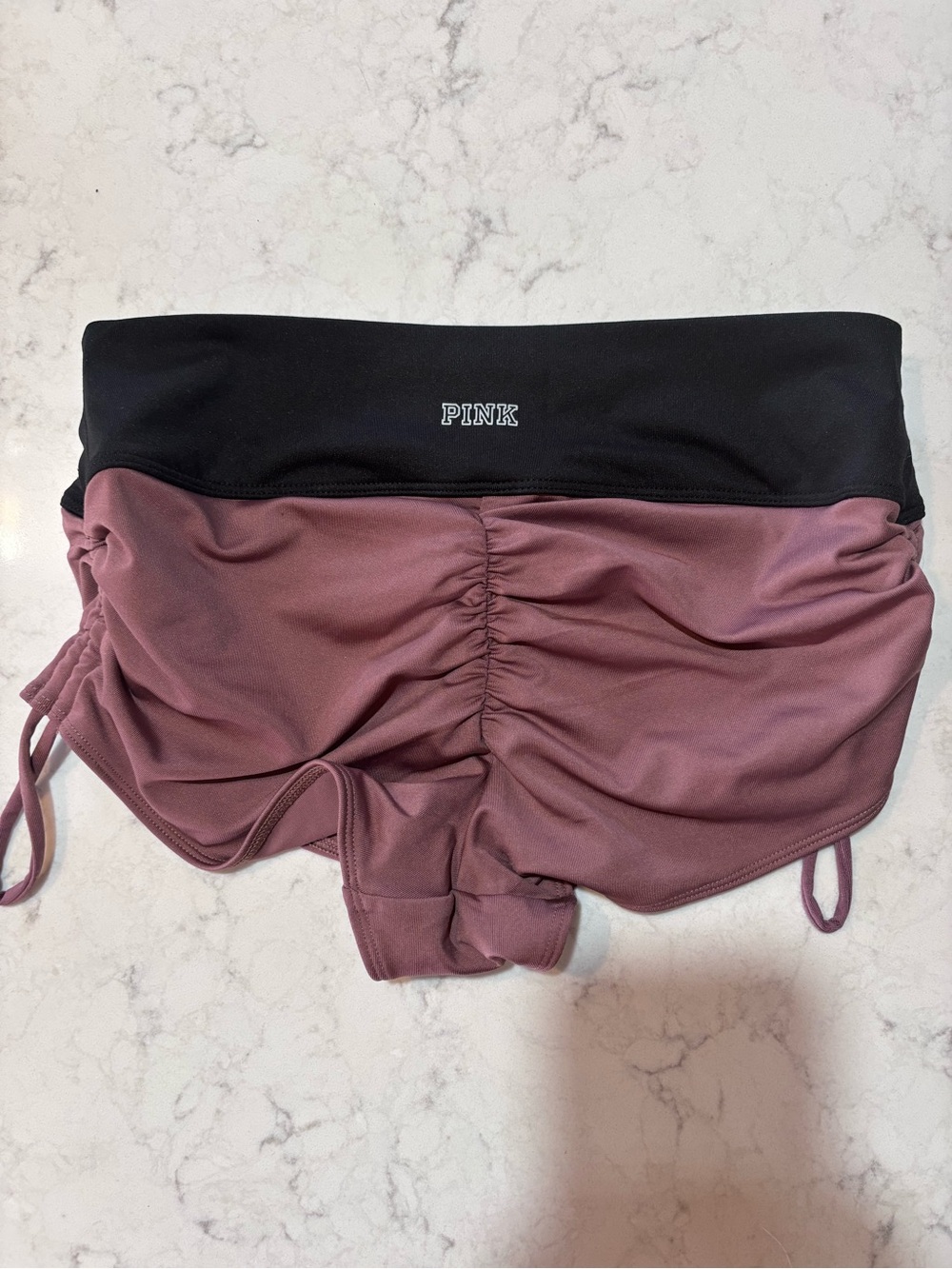 PINK Women's Athletic Shorts - Mauve with Black Waistband
